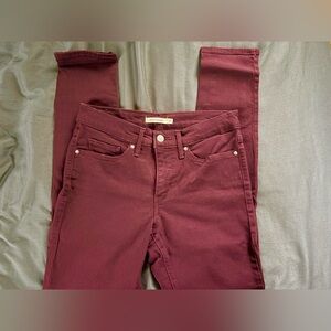 Levi's Women's Skinny Jeans - Burgundy
